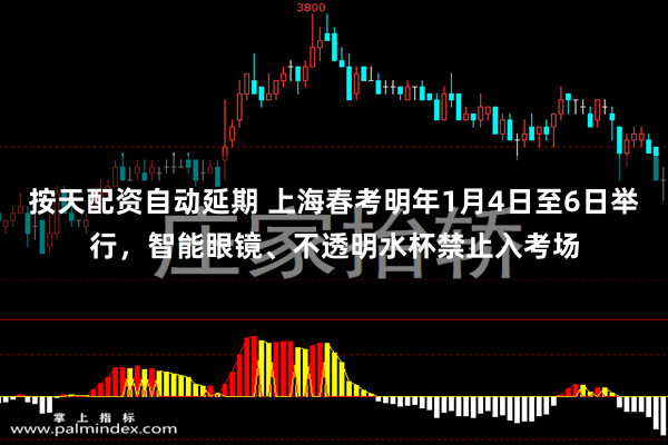 按天配资自动延期 上海春考明年1月4日至6日举行，智能眼镜、不透明水杯禁止入考场