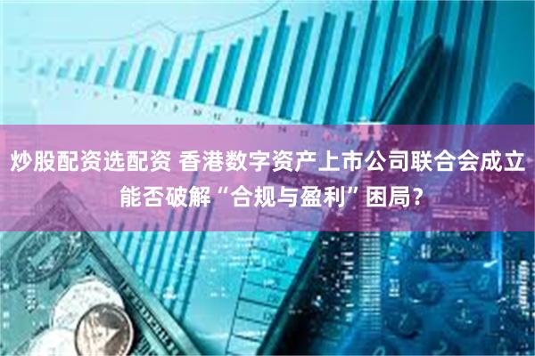 炒股配资选配资 香港数字资产上市公司联合会成立 能否破解“合规与盈利”困局？